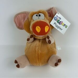 VTG Go-Go Gigglers Piggler, Battery Operated Laughing and Shaking Plush Pig